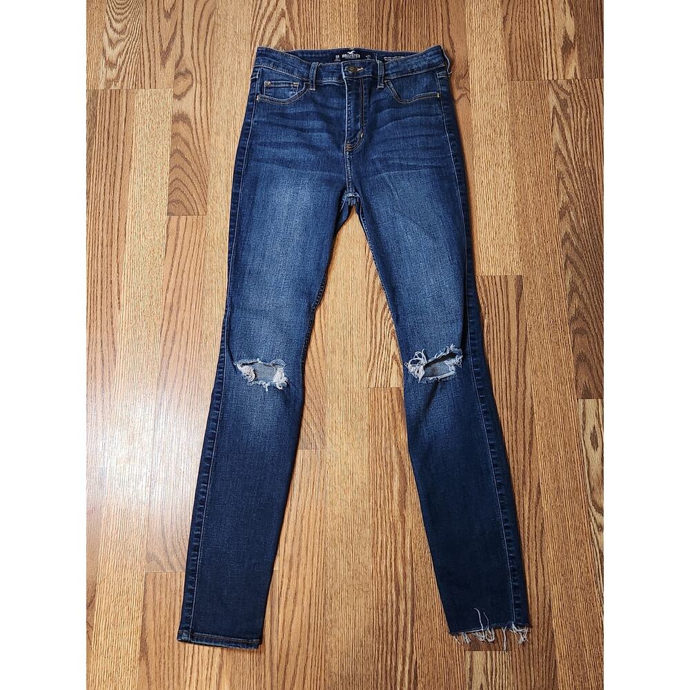 Hollister Distressed High Rise Super Skinny Classic Stretch Jeans
